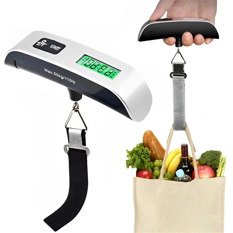 Balança Digital Portátil para Bagagem - Capacidade até 50kg e de grande precisão. Balança Digital Portátil para Bagagem - Capacidade até 50kg e de grande precisão.